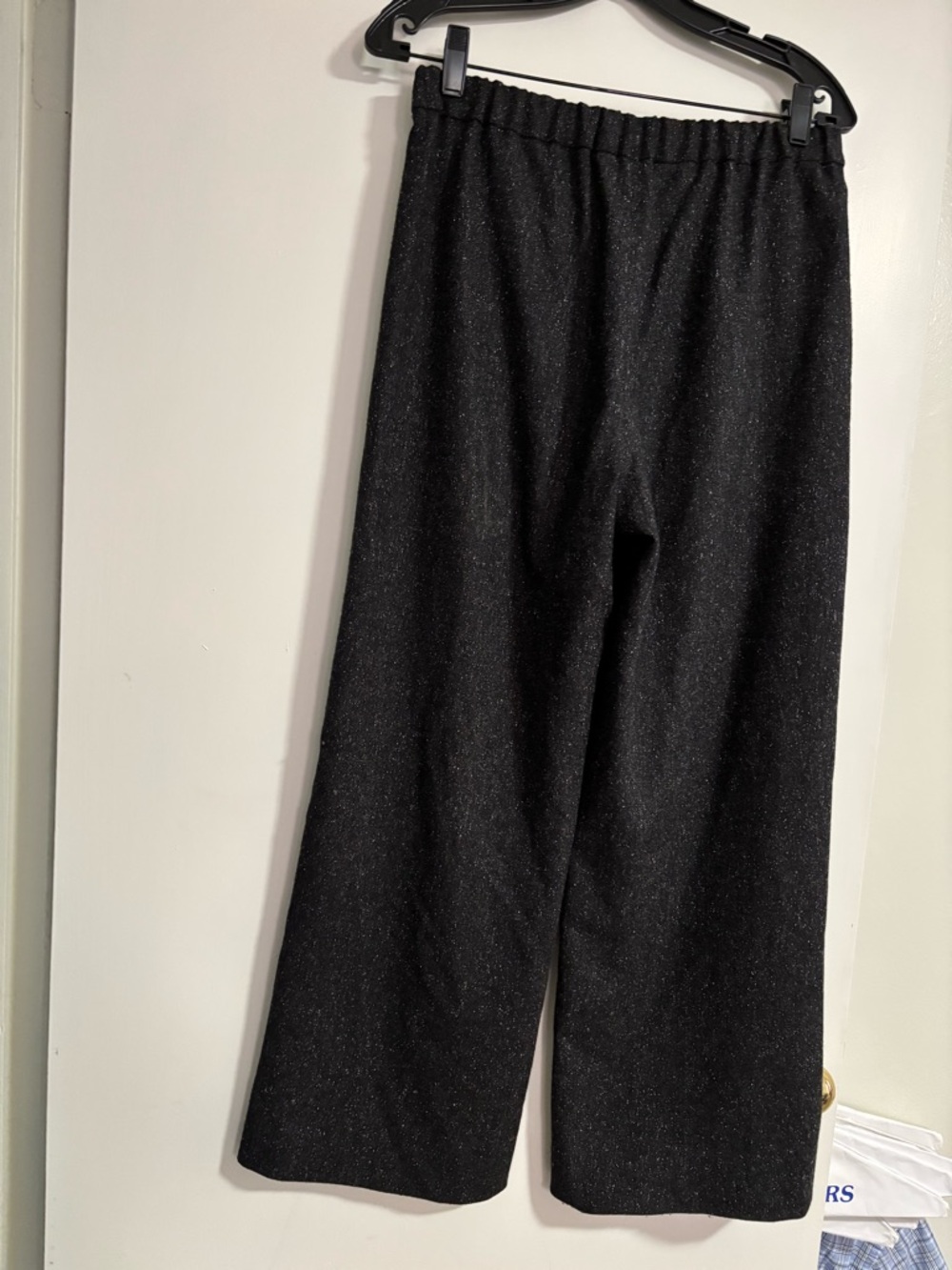 MaxMara Black Wide-Leg Tweed Pants - Picture 7 of 8